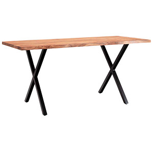 WOHNLING Esstisch akazie rechteckig, X-Fuß-Gestell schwarz, 160,0 x 80,0 x 76,0 cm WOHNLING Esstisch akazie rechteckig, X-Fuß-Gestell schwarz, 160,0 x 80,0 x 76,0 cm von Wohnling