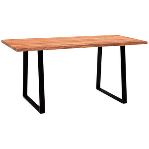 WOHNLING Schreibtisch akazie rechteckig, Trapez-Gestell schwarz 120,0 x 60,0 cm WOHNLING Schreibtisch akazie rechteckig, Trapez-Gestell schwarz 120,0 x 60,0 cm von Wohnling