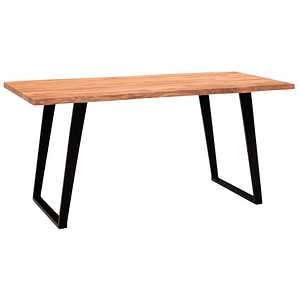 WOHNLING Schreibtisch akazie rechteckig, U-Fuß-Gestell schwarz 140,0 x 80,0 cm WOHNLING Schreibtisch akazie rechteckig, U-Fuß-Gestell schwarz 140,0 x 80,0 cm von Wohnling