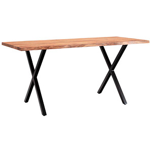 WOHNLING Schreibtisch akazie rechteckig, X-Fuß-Gestell schwarz 200,0 x 100,0 cm WOHNLING Schreibtisch akazie rechteckig, X-Fuß-Gestell schwarz 200,0 x 100,0 cm von Wohnling