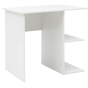 WOHNLING Schreibtisch weiß rechteckig, Wangen-Gestell weiß 82,0 x 60,0 cm von Wohnling