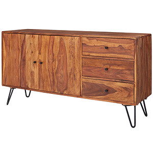 WOHNLING Sideboard, WL5.629 sheesham 145,0 x 40,0 x 75,0 cm von Wohnling