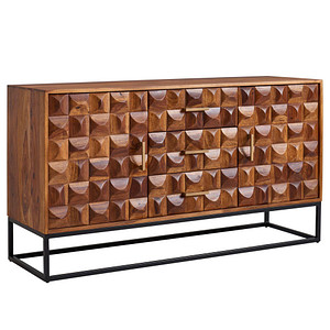 WOHNLING Sideboard, WL6.545 sheesham 145,0 x 45,0 x 81,0 cm von Wohnling