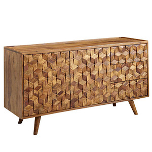 WOHNLING Sideboard, WL6.563 sheesham 138,0 x 45,0 x 76,0 cm von Wohnling