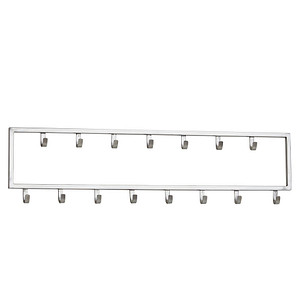 WOHNLING Wandgarderobe WL6.445 silber Metall 15 Haken 80,0 x 20,0 cm von Wohnling