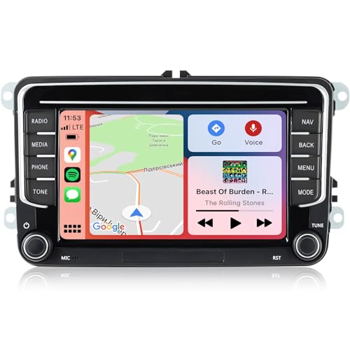 Android Autoradio mit Navi Bildschirm für VW Golf 5 6 Polo Seat Passat, 7 Zoll Android Auto Carplay Doppel Din Radio Auto Radio Touch Display Bluetooth RDS GPS Original Rückfahrkamera Decoder Android Autoradio mit Navi Bildschirm für VW Golf 5 6 Polo Seat Passat, 7 Zoll Android Auto Carplay Doppel Din Radio Auto Radio Touch Display Bluetooth RDS GPS Original Rückfahrkamera Decoder von Woibugee