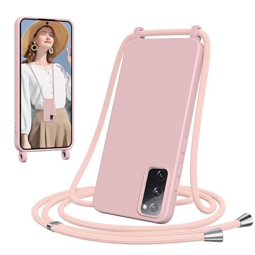 Woijrly Handykette für Samsung Galaxy S20 FE Hülle mit Band, Weiche TPU Silikon Necklace Handyhülle mit Abnehmbar Kordel, Verstellbar, Stossfest Handy Schutzhülle für Samsung Galaxy S20FE, Rosa Woijrly Handykette für Samsung Galaxy S20 FE Hülle mit Band, Weiche TPU Silikon Necklace Handyhülle mit Abnehmbar Kordel, Verstellbar, Stossfest Handy Schutzhülle für Samsung Galaxy S20FE, Rosa von Woijrly
