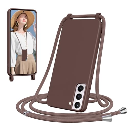 Woijrly Handykette für Samsung Galaxy S21 FE Hülle mit Band, Weiche TPU Silikon Necklace Handyhülle mit Abnehmbar Kordel, Verstellbar, Stossfest Handy Schutzhülle für Samsung Galaxy S21FE, Braun Woijrly Handykette für Samsung Galaxy S21 FE Hülle mit Band, Weiche TPU Silikon Necklace Handyhülle mit Abnehmbar Kordel, Verstellbar, Stossfest Handy Schutzhülle für Samsung Galaxy S21FE, Braun von Woijrly