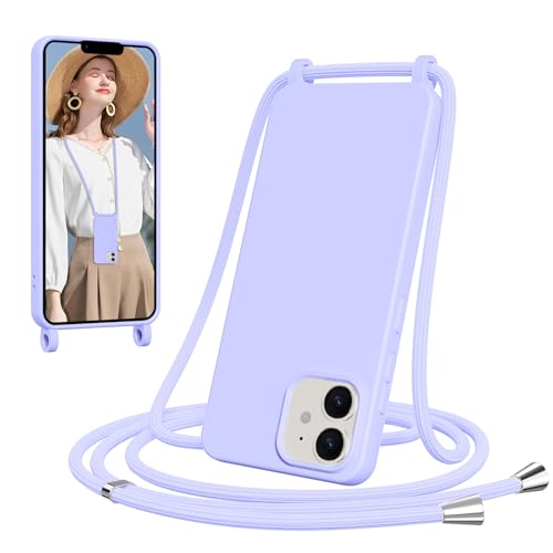 Woijrly Handykette für iPhone 12/iPhone 12 Pro Hülle mit Band, Weiche TPU Silikon Necklace Handyhülle mit Abnehmbar Kordel, Verstellbar, Stossfest Handy Schutzhülle für iPhone 12 Pro, Lila Woijrly Handykette für iPhone 12/iPhone 12 Pro Hülle mit Band, Weiche TPU Silikon Necklace Handyhülle mit Abnehmbar Kordel, Verstellbar, Stossfest Handy Schutzhülle für iPhone 12 Pro, Lila von Woijrly