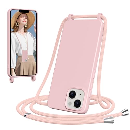 Woijrly Handykette für iPhone 13 Mini Hülle mit Band, Weiche TPU Silikon Necklace Handyhülle mit Abnehmbar Kordel, Verstellbar, Stossfest Handy Schutzhülle für iPhone 13 Mini, Rosa Woijrly Handykette für iPhone 13 Mini Hülle mit Band, Weiche TPU Silikon Necklace Handyhülle mit Abnehmbar Kordel, Verstellbar, Stossfest Handy Schutzhülle für iPhone 13 Mini, Rosa von Woijrly