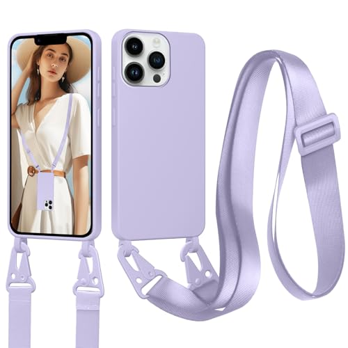 Woijrly Handykette für iPhone 13 Pro Hülle mit Band, Necklace Handyhülle für iPhone 13 Pro mit zum Umhängen Kordel, Stoßfest Weich TPU Silikon Schutzhülle Case mit Schnur, Gras Lila Woijrly Handykette für iPhone 13 Pro Hülle mit Band, Necklace Handyhülle für iPhone 13 Pro mit zum Umhängen Kordel, Stoßfest Weich TPU Silikon Schutzhülle Case mit Schnur, Gras Lila von Woijrly