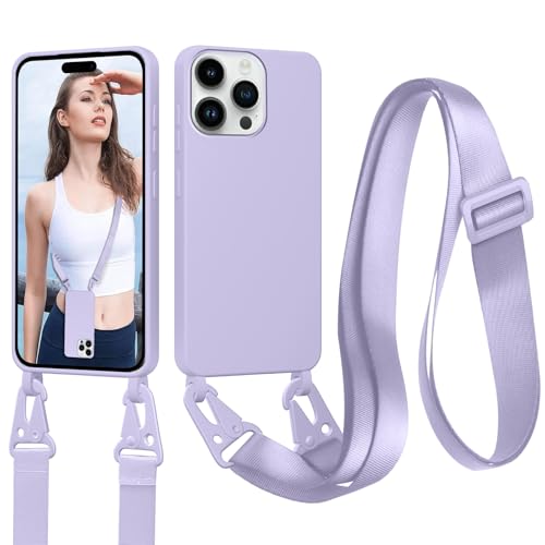 Woijrly Handykette für iPhone 16 Pro Hülle mit Band, Necklace Handyhülle für iPhone 16 Pro mit zum Umhängen Kordel, Stoßfest Weich TPU Silikon Schutzhülle Case mit Schnur, Gras Lila Woijrly Handykette für iPhone 16 Pro Hülle mit Band, Necklace Handyhülle für iPhone 16 Pro mit zum Umhängen Kordel, Stoßfest Weich TPU Silikon Schutzhülle Case mit Schnur, Gras Lila von Woijrly