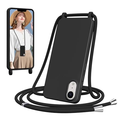 Woijrly Handykette für iPhone XR Hülle mit Band, Weiche TPU Silikon Necklace Handyhülle mit Abnehmbar Kordel, Verstellbar, Stossfest Handy Schutzhülle für iPhone XR, Schwarz Woijrly Handykette für iPhone XR Hülle mit Band, Weiche TPU Silikon Necklace Handyhülle mit Abnehmbar Kordel, Verstellbar, Stossfest Handy Schutzhülle für iPhone XR, Schwarz von Woijrly