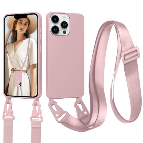 Woijrly Kompatibel mit iPhone 13 Pro Handykette Hülle, Necklace Handyhülle für iPhone 13 Pro mit zum Umhängen Kordel Schnur, Stoßfest Weich TPU Silikon Schutzhülle Case mit Band, Rosa Woijrly Kompatibel mit iPhone 13 Pro Handykette Hülle, Necklace Handyhülle für iPhone 13 Pro mit zum Umhängen Kordel Schnur, Stoßfest Weich TPU Silikon Schutzhülle Case mit Band, Rosa von Woijrly