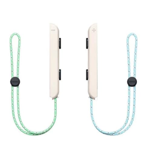 2 Pack Handgelenkriemen für Switch Joycon, Lanyard Ersatz Gamepad Teile Zubehör Unterstützung einstellbare Spannung für Nintendo Switch Controller (Weiß) von Wokyo