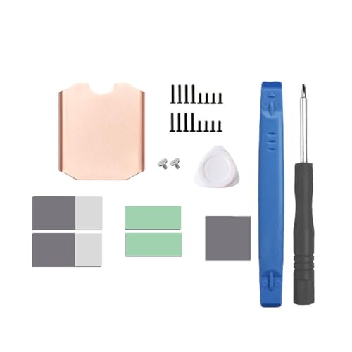 SSD Kühlkörper für Steam Deck ROG All, M.2 2230 NVME SSD Kühlkörper Set, Kupfer Kühlkörper Kühlkörper Kühler mit Silikon Thermopad, Kühler Kupfer Kühlkörper Kühlung Öffnungswerkzeug von Wokyo