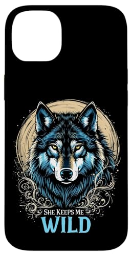 SHE KEEPS ME WILD Wolf Hülle für iPhone 14 Plus von Wolf Designs