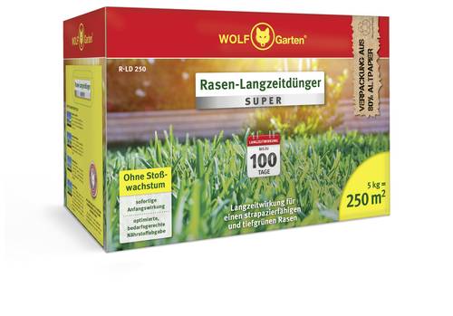 WOLF-Garten 3831035 R-LD 250 Rasen-Langzeitdünger - 250 qm 1St. von Wolf-Garten