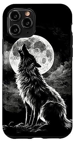 Hülle für iPhone 11 Pro Heulender Wolf vor dem Mond Hülle für iPhone 11 Pro Heulender Wolf vor dem Mond von Wolf Merch