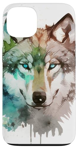 Hülle für iPhone 13 Wolf Portrait Aquarell von Wolf Merch