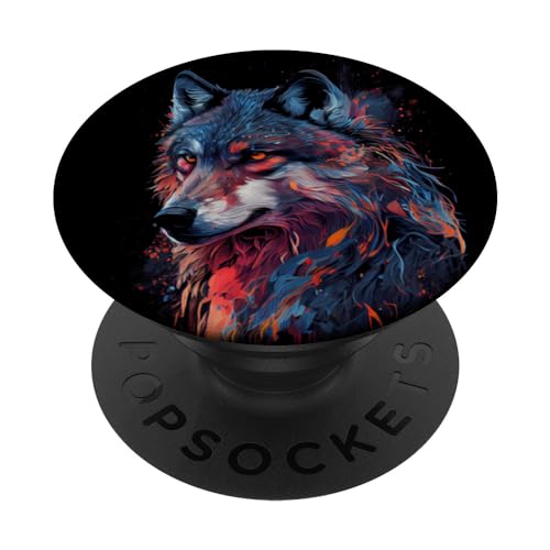 Wolf bunte Illustration Grafik PopSockets mit austauschbarem PopGrip Wolf bunte Illustration Grafik PopSockets mit austauschbarem PopGrip von Wolf Merch