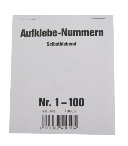 Wolf & Appenzeller 400001 - Gewinnaufklebe-Nummern 1-100, selbstklebend von Wolf & Appenzeller
