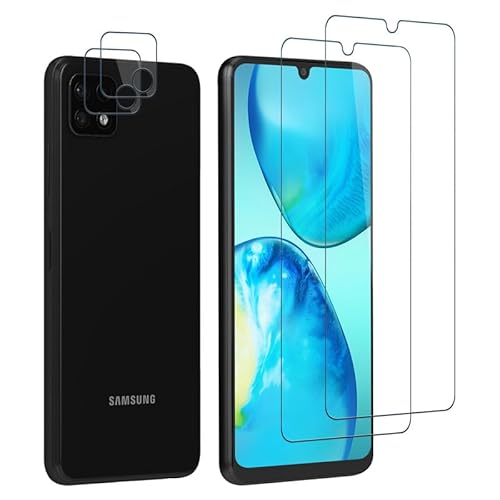 【2+2 Stück】 für Displayschutz Samsung Galaxy A22 5G Panzerglas Kameraschutz, Bruchsicher Frei von Kratzern Folie Samsung A22 Schutzfolie, Blasenfrei Schutzglas Samsung Galaxy A22 5G Screen Protector 【2+2 Stück】 für Displayschutz Samsung Galaxy A22 5G Panzerglas Kameraschutz, Bruchsicher Frei von Kratzern Folie Samsung A22 Schutzfolie, Blasenfrei Schutzglas Samsung Galaxy A22 5G Screen Protector von WolfFancy