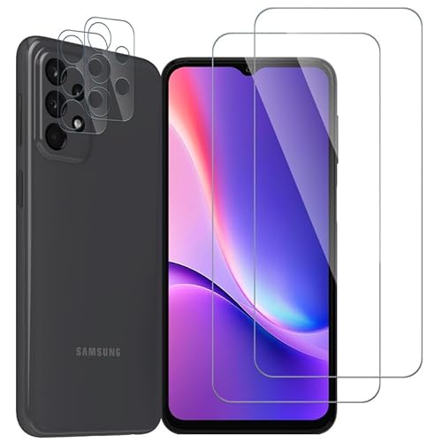 【2+2 Stück】 für Schutzfolie Samsung Galaxy A23 5G Panzerglas Kameraschutz, Verschleißfest Folie Samsung A23 Displayschutz, Hohe Klarheit Hohe Auflösung Schutzglas Panzerfolie 【2+2 Stück】 für Schutzfolie Samsung Galaxy A23 5G Panzerglas Kameraschutz, Verschleißfest Folie Samsung A23 Displayschutz, Hohe Klarheit Hohe Auflösung Schutzglas Panzerfolie von WolfFancy