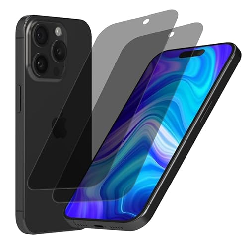 【2 Stück】 für Panzerglas iPhone 15 Blickschutz, Frei von Kratzern Ultrabeständig Folie iPhone 15 Pro Anti Spy Schutzfolie, Sensitive Touch Privacy Displayschutz iPhone 15/15 Pro Screen Protector 【2 Stück】 für Panzerglas iPhone 15 Blickschutz, Frei von Kratzern Ultrabeständig Folie iPhone 15 Pro Anti Spy Schutzfolie, Sensitive Touch Privacy Displayschutz iPhone 15/15 Pro Screen Protector von WolfFancy