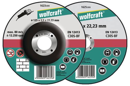 Wolfcraft 1621300 Trennscheibe gekröpft 115mm 5 St. Stein von Wolfcraft