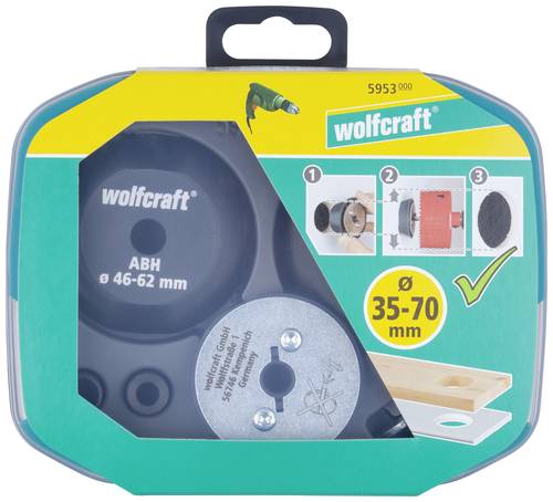 Wolfcraft 5953000 Aufbohrhilfe 7teilig 1St. von Wolfcraft