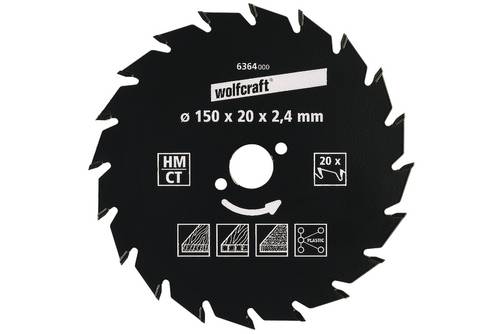 Wolfcraft 6377000 Hartmetall Kreissägeblatt 190 x 30mm Zähneanzahl: 30 1St. von Wolfcraft