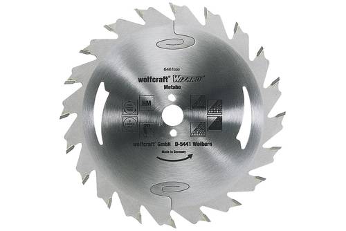 Wolfcraft 6473000 Hartmetall Kreissägeblatt 184 x 16mm Zähneanzahl: 28 1St. von Wolfcraft