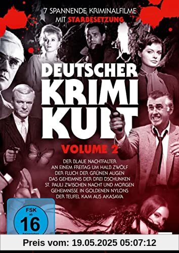 Deutscher Krimi-Kult, Vol. 2 / Sieben spannende Kriminalfilme mit Starbesetzung (Pidax Film Klassiker) [7 DVDs] von Wolfgang Schleif