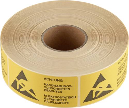 Wolfgang Warmbier ESD-Warnschild 1000 St. Gelb, Schwarz (L x B) 75mm x 36mm 2850.3675.D selbstkleben von Wolfgang Warmbier