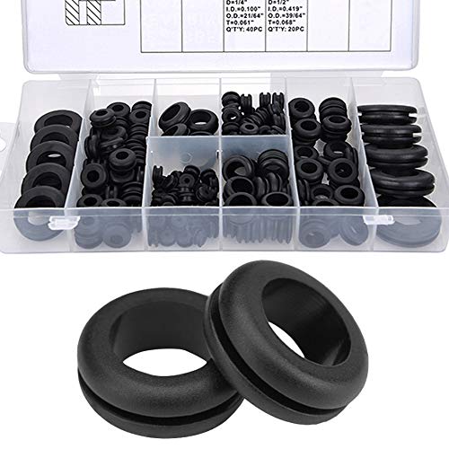 Wolfride 180-teiliges Gummitüllen-Sortiment-Kit, Gummilöcher, O-Ring-Unterlegscheiben, Gummi-Drahtösen, 1/4 Zoll, 5/16 Zoll, 3/8 Zoll, 7/16 Zoll, 1/2 Zoll, 5/8 Zoll, 7/8 Zoll, 1 Zoll Wolfride 180-teiliges Gummitüllen-Sortiment-Kit, Gummilöcher, O-Ring-Unterlegscheiben, Gummi-Drahtösen, 1/4 Zoll, 5/16 Zoll, 3/8 Zoll, 7/16 Zoll, 1/2 Zoll, 5/8 Zoll, 7/8 Zoll, 1 Zoll von Wolfride