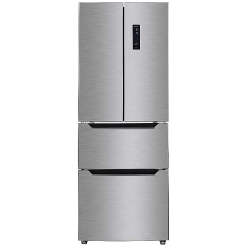 WOLKENSTEIN FD351.4A++NF IX Stand French Door Kühl-Gefrierkombination | NoFrost | Touch Control | 4**** Gefrierfach | Inox Design | Kühlteil 191L | Gefrierteil 129L von Wolkenstein