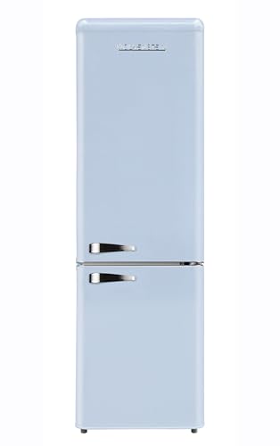 Wolkenstein KG250.4RT LB Retro Kühl-Gefrier-Kombination | Hellblau | 249 Liter Nutzinhalt | 4 Sterne 69 Liter Gefrierfach | Nur 41 dB | LED-Beleuchtung | Silber Applikation | Freistehend Wolkenstein KG250.4RT LB Retro Kühl-Gefrier-Kombination | Hellblau | 249 Liter Nutzinhalt | 4 Sterne 69 Liter Gefrierfach | Nur 41 dB | LED-Beleuchtung | Silber Applikation | Freistehend von Wolkenstein
