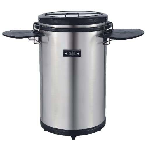 Wolkenstein Party Kühlfass PC500-IX | mobiler Getränkekühler | Getränkefass | Nutzinhalt 46L | LED Temperaturanzeige | 2 Serviertische & Hängeregale | Passend für 56 Stück 0,33L-Dosen | Silber Wolkenstein Party Kühlfass PC500-IX | mobiler Getränkekühler | Getränkefass | Nutzinhalt 46L | LED Temperaturanzeige | 2 Serviertische & Hängeregale | Passend für 56 Stück 0,33L-Dosen | Silber von Wolkenstein