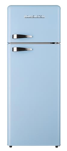 Wolkenstein Retro Kühl-Gefrier-Kombination GK212.4RT LB | 211 Liter | 39 Liter 4 Sterne Gefrierfach | Nur 41 dB | LED-Beleuchtung | Silber Applikationen | Freistehend Wolkenstein Retro Kühl-Gefrier-Kombination GK212.4RT LB | 211 Liter | 39 Liter 4 Sterne Gefrierfach | Nur 41 dB | LED-Beleuchtung | Silber Applikationen | Freistehend von Wolkenstein