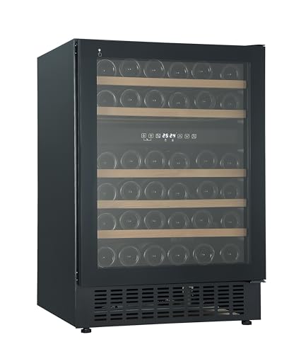 Wolkenstein UWTS129-46ED Unterbau Weinkühlschrank | 46 Flaschen | 2 Temperaturzonen | Einbaubreite 60 cm | Buchenholz | LED-Beleuchtung | Touch Control von Wolkenstein