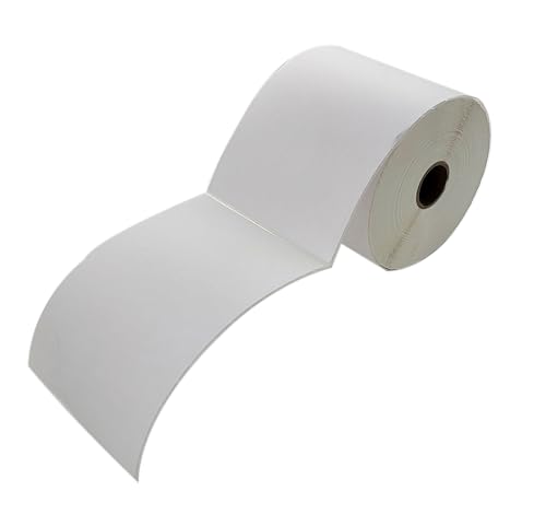 Thermo-Etiketten Weiß 100 x 150 mm 500 Stück pro Rolle Versandetiketten auf Rolle mit Perforation haftend selbstklebende Etiketten für Thermodrucker Logistik Lager Papieretiketten (5) von Wollbiene