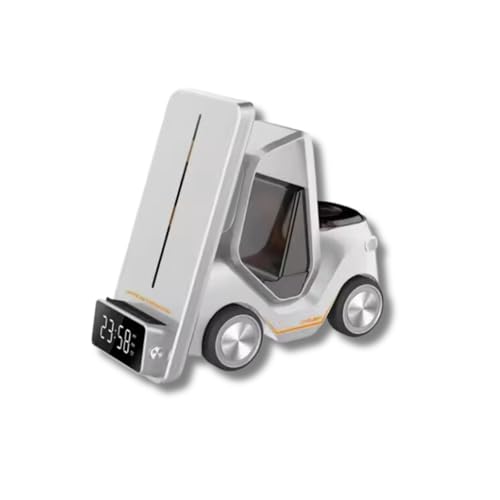 Kabellose Ladestation, kabelloses Laden, Android, Handy, Uhr, Kopfhörer, Multifunktions-Uhr, Alarm, Licht, Halterung, Digitalanzeige, automatische Einstellung, Weiß Kabellose Ladestation, kabelloses Laden, Android, Handy, Uhr, Kopfhörer, Multifunktions-Uhr, Alarm, Licht, Halterung, Digitalanzeige, automatische Einstellung, Weiß von Wolobox