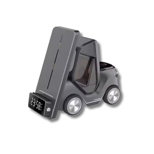 Kabellose Ladestation, kabelloses Laden, Android, Handy, Uhr, Kopfhörer, Multifunktionsuhr, Alarm, Licht, Halterung, Digitalanzeige, automatische Einstellung, Grau Kabellose Ladestation, kabelloses Laden, Android, Handy, Uhr, Kopfhörer, Multifunktionsuhr, Alarm, Licht, Halterung, Digitalanzeige, automatische Einstellung, Grau von Wolobox
