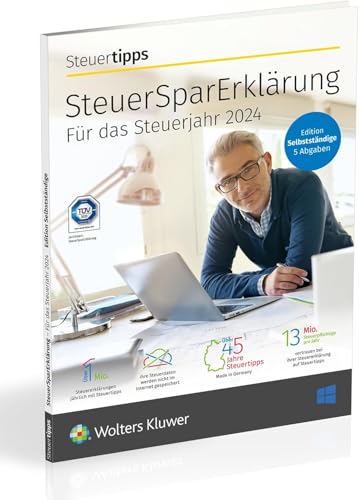 SteuerSparErklärung für Selbstständige 2025 für das Steuerjahr 2024 (Win & Mac) (Aktivierungscode per Post) von Wolters Kluwer Steuertipps GmbH