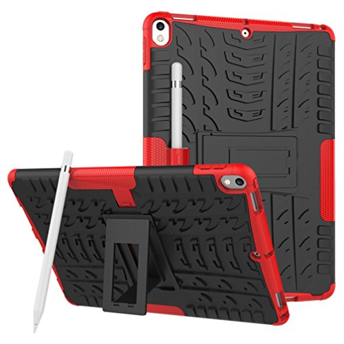 womail Two in One Shock Hybrid-Schutzhülle mit Ständer für für iPad Pro, 26,7 cm rot rot von Womail