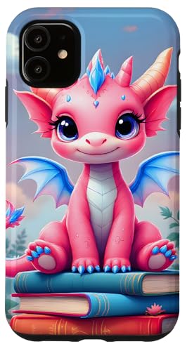 Dragon Librarian Bücherleseliebhaber Dragon Readers Hülle für iPhone 11 von Women Men Girls Dragon Librarian Book Phone Popper
