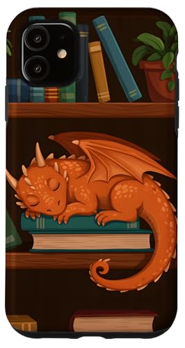 Dragon Librarian Bücherleseliebhaber Dragon Readers Hülle für iPhone 11 von Women Men Girls Dragon Librarian Book Phone Popper