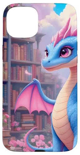 Dragon Librarian Bücherleseliebhaber Dragon Readers Hülle für iPhone 15 Plus Dragon Librarian Bücherleseliebhaber Dragon Readers Hülle für iPhone 15 Plus von Women Men Girls Dragon Librarian Book Phone Popper
