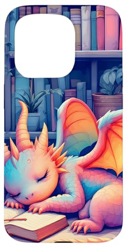 Dragon Librarian Bücherleseliebhaber Dragon Readers Hülle für iPhone 15 Pro Dragon Librarian Bücherleseliebhaber Dragon Readers Hülle für iPhone 15 Pro von Women Men Girls Dragon Librarian Book Phone Popper